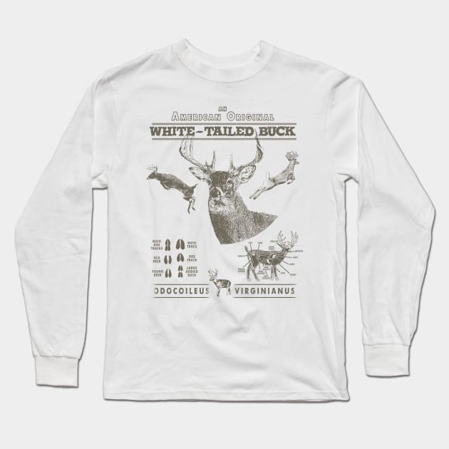 An American Original White-Tailed Buck Deer Hunting Long Sleeve T-Shirt by bigraydesigns